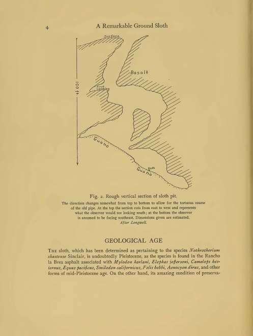 Diagram of the Aden fumarole from the Peabody-Yale report of 1929