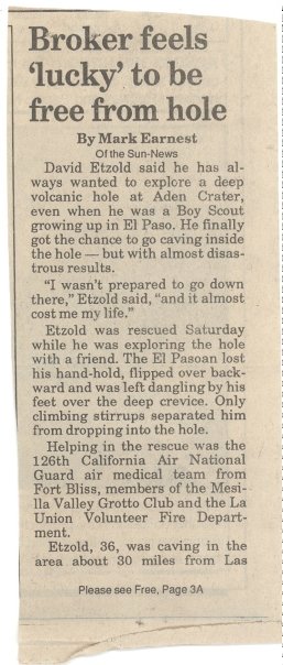 Las Cruces Sun News article - May 7, 1991