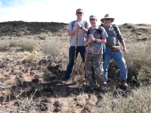 Joseph Perry, William (Liam) Etzold and David F Etzold at Aden Crater 2009