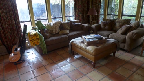 Casa Donnybrook study with flooring of Saltillo tile